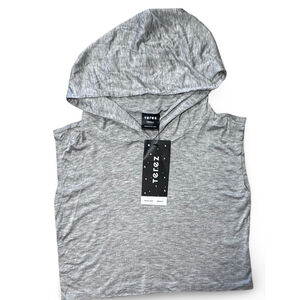 Girls TereZ Hoodie Tank Small Grey‎